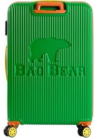 Resim Bad Bear Logo Suitcase 23.01.80.001y Yeşil Büyük Boy Tekerlekli Abs Valiz 95 Lt. Yeşil 