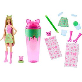 Resim Barbie Pop Reveal Milkshake Serisi - Pembe Kedi Oyun Seti JCN87 