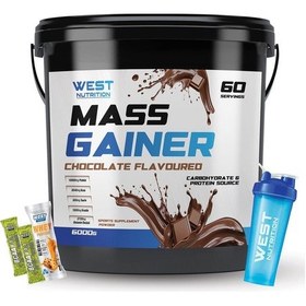 Resim West Nutrition Mass Gainer Karbonhidrat Tozu 6000 Gr - 60 Servis + Hediye 