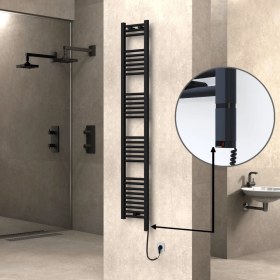Resim Radiva Haiti Elektrikli Havlupan 300 Watt 300X1800 Düz Mat Siyah (Oned On/off Termostatlı) Sağ 