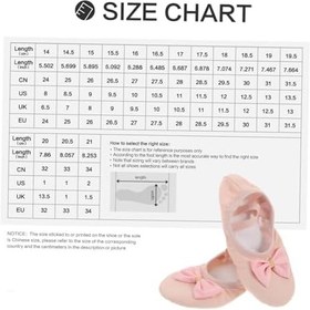 Resim 1 Çift çocuk dans ayakkabıları bale dans ayakkabıları yürümeye başlayan bale terlikleri bale ayakkabıları kız çocuklar dokunun ayakkabı çocuklar bale ayakkabıları deri pembe 