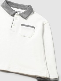 Resim MAYORAL Erkek Bebek Yakalı Sweatshirt Beyaz 