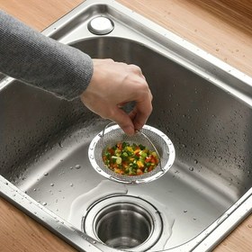 Resim 2 adet/5 adet Paslanmaz Çelik Mutfak Lavabo Filtresi, Dayanıklı Fileli Süzgeç Sepeti, Verimli Atık Yönetimi, Tıkanmış Borulardan Kaçınma 