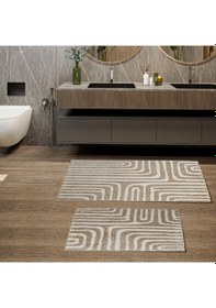 Resim Schafer Home Sue 2 Li Pamuk Floş Banyo Paspası-gri Gri 