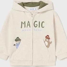 Resim Mayoral Erkek Bebek Kapşonlu Hırka 02475 Ecru 