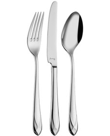 Resim Aryıldız Hale 84 Parça 12 Kişilik Çatal Kaşık Bıçak Takımı Gümüş 