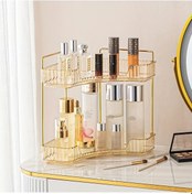 Resim Gateesat Yeşil Üç Katlı Zarif Köşe Banyo Organizatörü Katlanır Kokusuz Makyaj Parfüm Rafı 