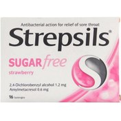 Resim Strepsils Şekersiz Çilekli 16 Adet Pastil 