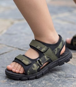 Resim Nature Step - Kamuflaj Detaylı Haki Çift Cırtlı Erkek Çocuk Sandalet 