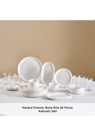 Resim Karaca Forever Bone Rita 26 Parça 6 Kişilik Kahvaltı Takımı Beyaz 