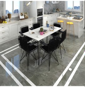 Resim Knsz masa sandalye takımı hem75mazlum byzsyh 130*070 klçsm 6 sand 
