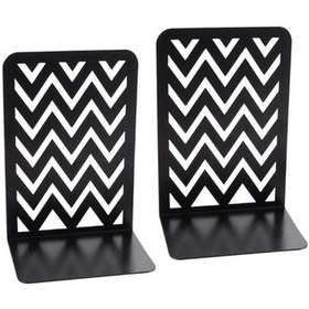 Resim Venturemart 2 Adet Dekoratif Metal Bookend Yaratıcı Oymak Dalga Dergisi Tutucu Standı Bookendends 