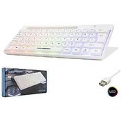 Resim Hadron Hdx2608 Beyaz Kablolu Mini Led Oyuncu Klavyesi 
