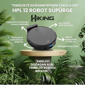 Resim Yeni Nesil Hikıng HPL 12 Robot Süpürge 