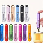 Resim 5ml taşınabilir kompakt yeniden doldurulabilir parfüm sprey şişesi - seyahat ve koku için mükemmel - 1/6 adet 