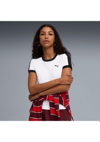 Resim Puma T7 Kadın Beyaz Tişört 632129-02 Beyaz 