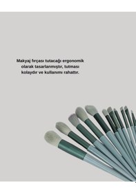 Resim Mey İthalat Umuşak Kıllı Estetik Tasarımlı 13'lü Makyaj Fırçası Seti Günlük Ve Profesyonel Kullanım 