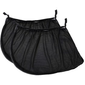 Resim Yunboo Araç Arka Cam Güneşlik Ve Sineklik Seti - 2 Adet Siyah Nylon Mesh Perde, 50x115cm 