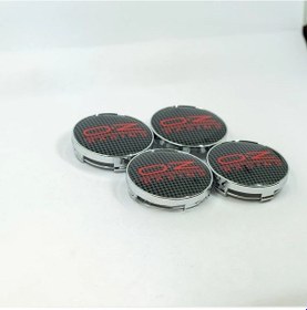 Resim Dashanshop Oz Racing 60mm Siyah Kırmızı Ekose Desenli Metal Jant Kapakları 