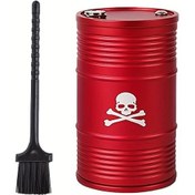 Resim Xuweiwei Red Metal Araba Kül Tablası Kapaklı Taşınabilir Kokusuz Duman Geçirmez Rüzgar Korumalı Ev Ofis İçin 