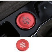 Resim YıldızTuning Tiguan 2016-2023 Start Stop Tuş Buton Kaplaması Kırmızı Renk 