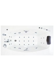 Resim Waterway San Diego Jakuzi 184x102 H:63 President Hidromasaj Sistemli Küvet Gövde Metal Ayak Dört Yön Panel 