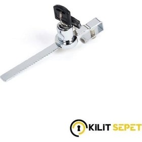 Resim Ugr Çekmece Cam Kilidi Sürgü-332 Krom/Beyaz 