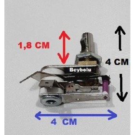 Resim Stilevs Çay Makinesi Termostat , Somunlu Çaycı Semaver Termostatı 10 Amper Mil Uzunluğu 1,8 cm 