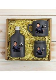 Resim Bk Gift Kişiye Özel Dtf The Baba Karikatürlü Antrasit Kahve Fincanı & Kolonya & Mum Hediye Seti-1, Babaya Hediye, Babalar Günü Hediyeleri Kobitmeyenco 