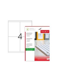 Resim Tanex TW-2304 105x140mm Kuşe Lazer Etiket 100 Lü Paket 