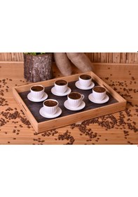 Resim Bambum Narvari 6 Kişilik Kahve Fincan Takımı B0687 