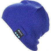Resim Fosenze Mavi Bluetooth 5.0 Müzik Şapka, Yumuşak Örgü, Mikrofonlu, Dışarı Etkinlikler İçin, Ses Kalitesi, El İle Arama Alma/kapatma Fonksiyonu 10.1" 