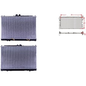 Resim Mitsubishi Outlander 2.0 2.4 03-07 Su Radyatörü Brazing AT 425X688X22 