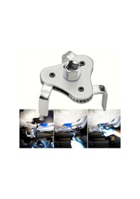 Resim Dashanshop Hotu 3 Çeneli Gümüş Yağ Filtre Anahtarı 2-1/2" - 4.5" Arabalar Kamyonlar Motosikletler 