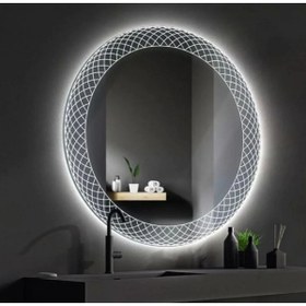 Resim eagle mirror 70x70cm Yuvarlak Dekoratif Banyo Duvar Aynası Ledli Banyo Duvar Aynası 