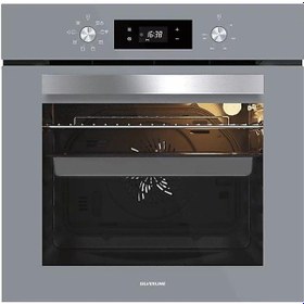 Resim Silverline 3481 Flam Davlumbaz - CS5335S01 Ocak - BO65E4S01 Gri Fırın Gri Cam Ankastre Set 