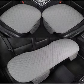 Resim rebols TOGG T10X Tay Tüyü Cepli Oto Koltuk Minder Seti - Koltuk Koruma Kılıfı (3'Lü Set) 