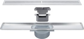 Resim Sukar Line/7 Cube Izgaralı Lineer Duş Kanalı Paslanmaz Çelik Kasalı Yüksekliği Ayarlanabilir - 60 cm 