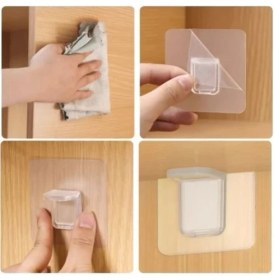 Resim Tp Buğz Yapışkanlı Raf Tutucu Seti 4 Adet 