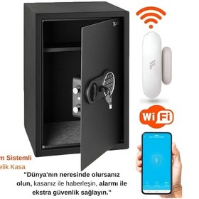 Resim Kale Kilit Kd060-60-145 Elektronik Şifreli Kasa Büyük Boy Akıllı Para Evrak Kasası Akıllı Alarmlı Kasa 