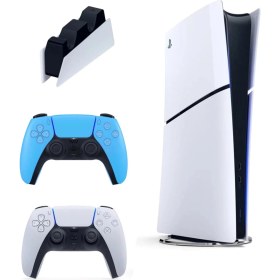 Resim SONY Playstation 5 Slim Digital 1 TB İthalatçı Garantili Oyun Konsolu Mavi Dualsense + Şarj İstasyonu 