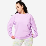 Resim Kadın Lila Oversize Sweatshirt - Fitness Hafif Antrenman 