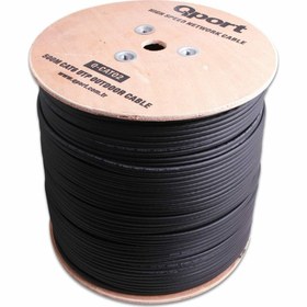 Resim QPort Q-CATO2 500 Metre UTP Outdoor 23 AWG Makaralı CAT6 Kablo 