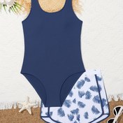 Resim Kız Çocukları için Body Mayo ve Şort Takımı 