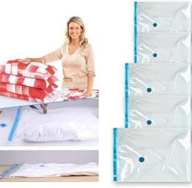 Resim Jouis Vakumlu Hurç Poşet Setleri, Her Kullanıma Uygun 5 Parça, 2 Adet 50x70, 2 Adet 55x90, 1 Adet 80x100 