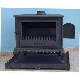 Resim Dorello Döküm Soba Şömine Soba Çift Tarf Camlı 