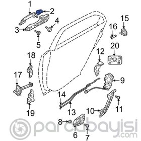 Resim Kia Cerato Arka Kapı Dış Kol Parça Sağ Orjinal | 836802F000 