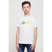 Resim Qivi Lebron Lakers Baskılı Unisex Çocuk Beyaz T-Shirt 
