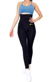 Resim ARMİLLİA DİMODA Hijyenik Paketinde Termal Sauna İncelme Yağ Yakma Taytı 2 Beden Incelten Agraflı Kopçalı T 