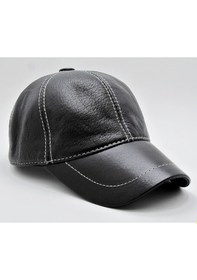 Resim Takı Dükkanı Siyah Deri Beyzbol Cap Erkek Şapka Unisex Model Cp228 